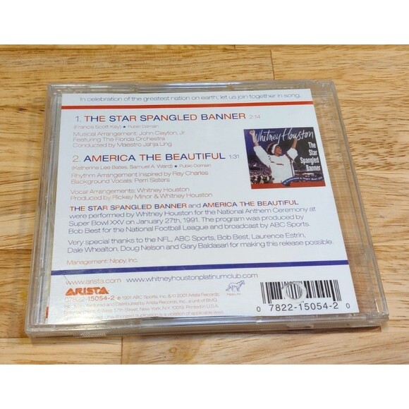 Whitney Houston The Star Spangled Banner-CD Jewel Case - Picture 2 of 3